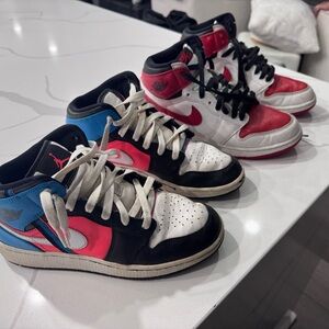 Nike Kids Black, White, and Red Sneakers